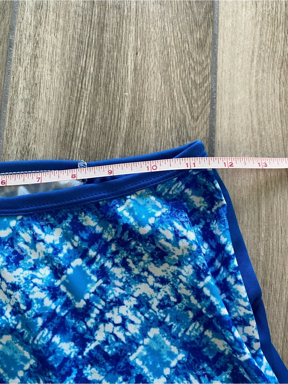Vibrant Blue Patterned & Solid Dog Athletic Sun Block Top